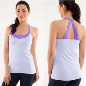 lululemon scoop me up purple straps tank top
